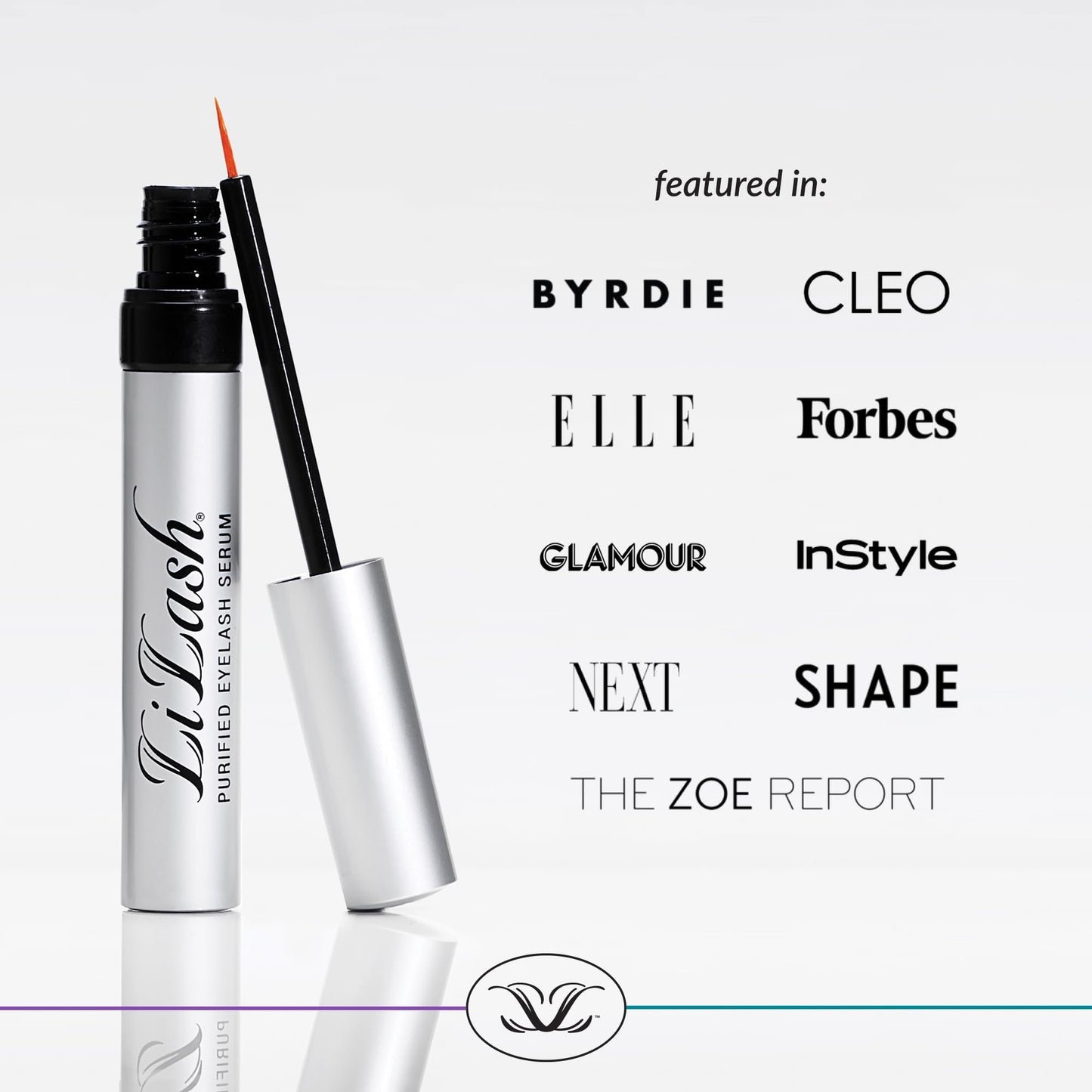 LiLash Purified Eyelash Serum for Longer Fuller Lashes Vegan Safe for Sensitive Eyes 2ml