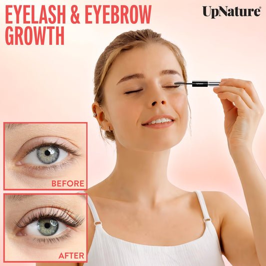 UpNature Lash Serum for Eyelash Growth - 100% USDA Organic Castor Oil for Eyelashes and Eyebrows Hexane Free (2oz Glass Bottle)