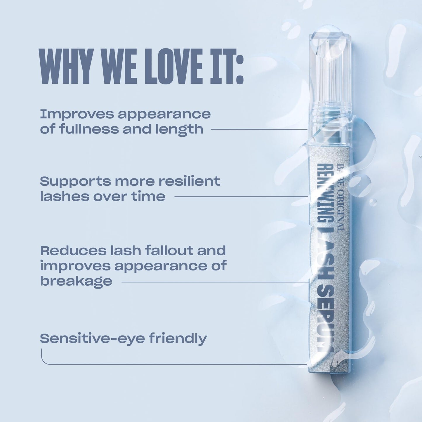 BABE ORIGINAL Renewing Lash Serum Prostaglandin-Free with Peptides for Longer Fuller Lashes Vegan 3ml