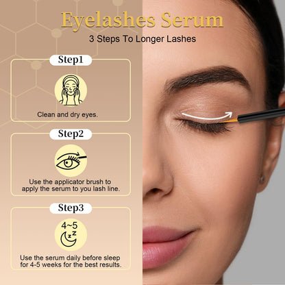 Premium Eyelash Growth Serum for Longer Fuller Thicker Lashes Sensitive Eyes Formula 5ml