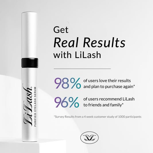 LiLash Purified Eyelash Serum for Longer Fuller Lashes Vegan Safe for Sensitive Eyes 2ml