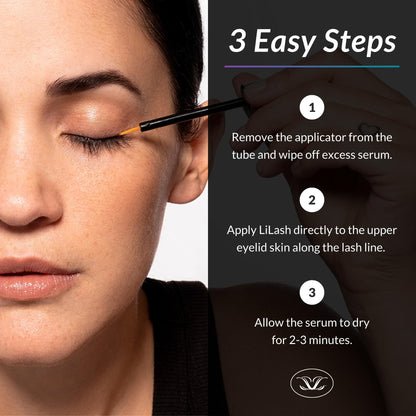 LiLash Purified Eyelash Serum for Longer Fuller Lashes Vegan Safe for Sensitive Eyes 2ml