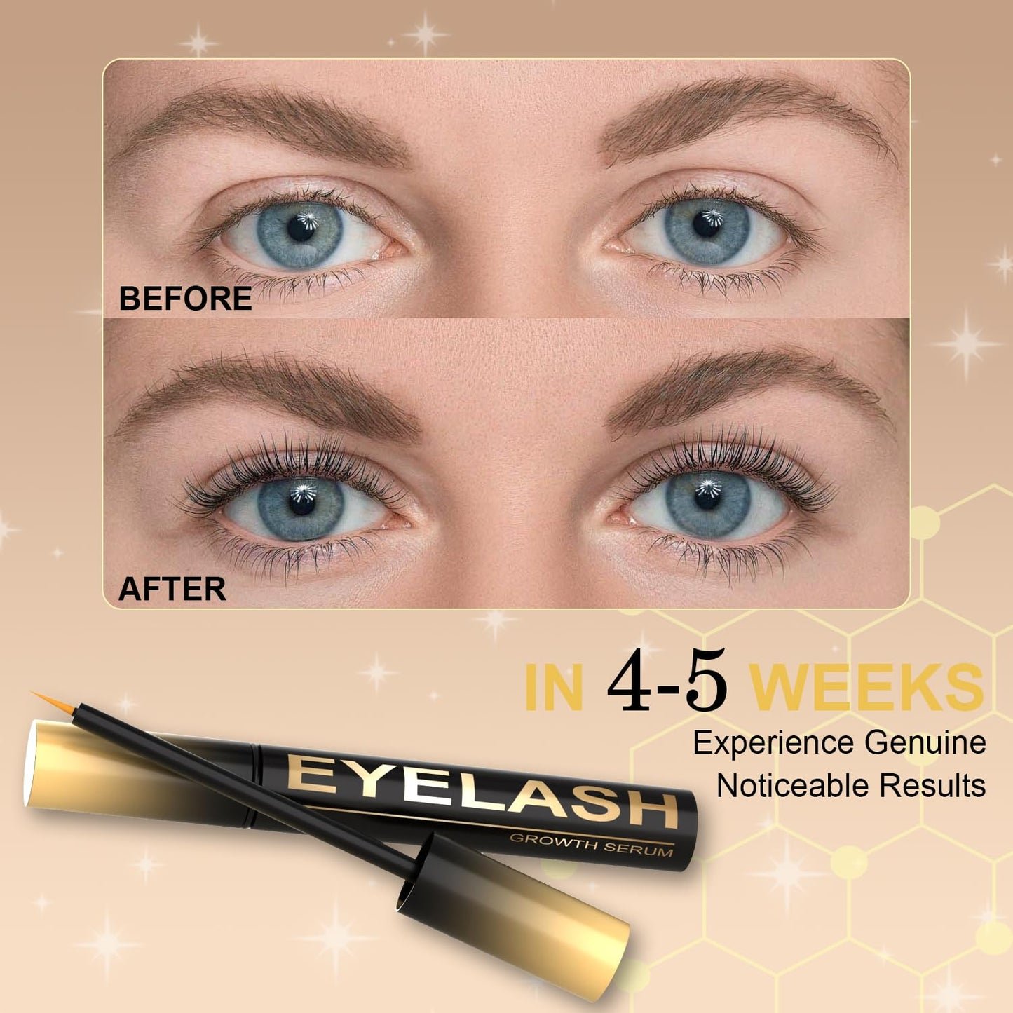 Premium Eyelash Growth Serum for Longer Fuller Thicker Lashes Sensitive Eyes Formula 5ml