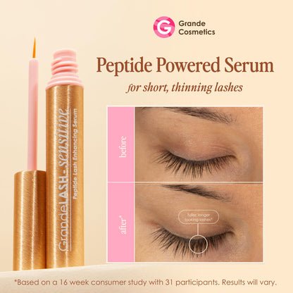 GrandeLASH-Sensitive Peptide Lash Serum for Fuller Longer Natural Eyelashes Sensitive Eyes 2ml