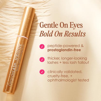 GrandeLASH-Sensitive Peptide Lash Serum for Fuller Longer Natural Eyelashes Sensitive Eyes 2ml